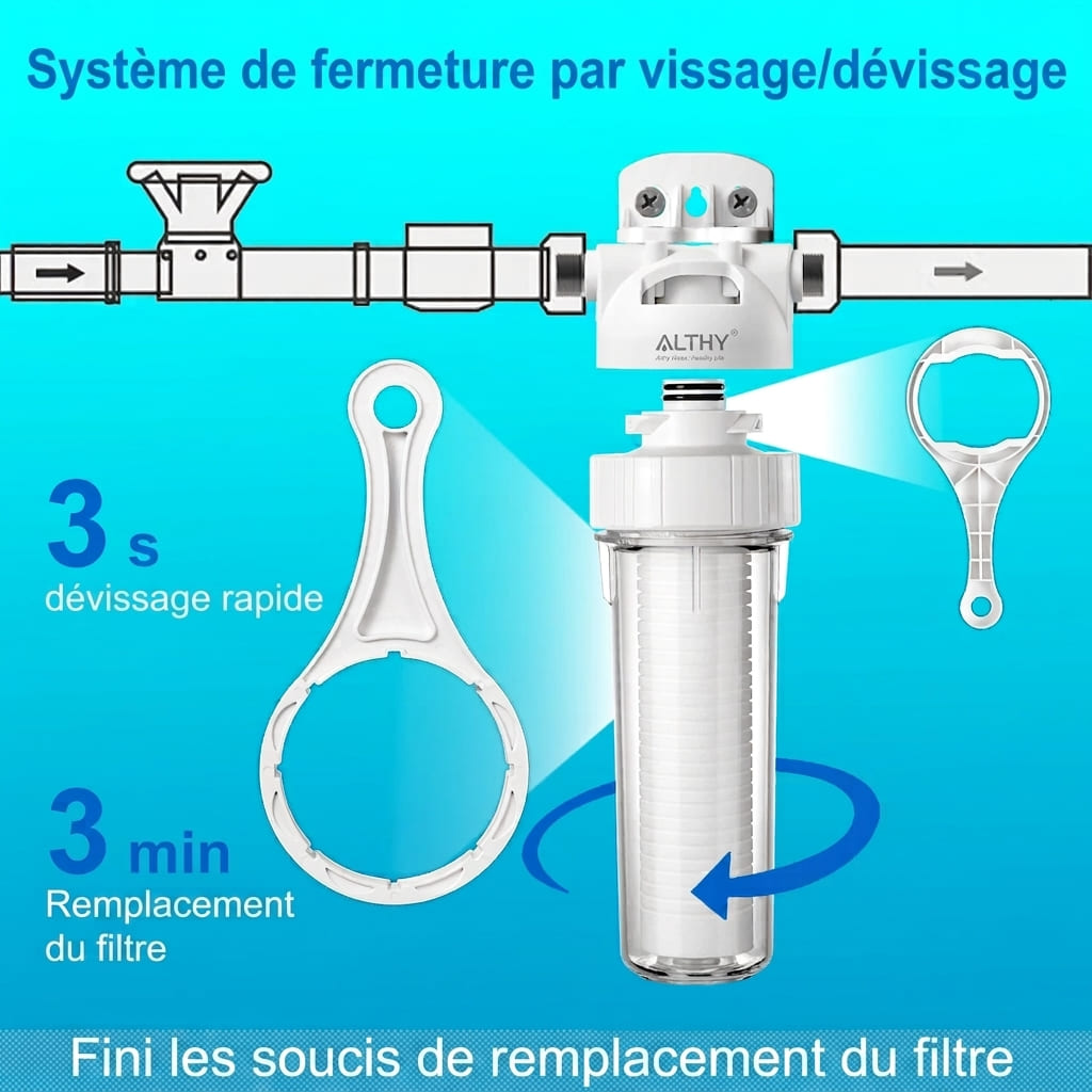 système de filtre à eau sédimentaire pour toute la maison, 5 microns, pré-filtre, pré-filtre en coton PP de 10 pouces – Image 5